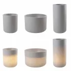 Vaso con Illuminazione Giardino o Salotto Design Moderno Colorato - Cilindrostar Viadurini
