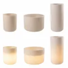 Vaso con Illuminazione Giardino o Salotto Design Moderno Colorato - Cilindrostar Viadurini