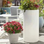 Vaso con Illuminazione Giardino o Salotto Design Moderno Colorato - Cilindrostar Viadurini