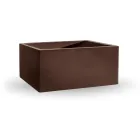 Vaso da Esterno in Polietilene Colorato Rettangolare Made in Italy - Gray Viadurini