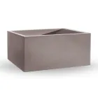 Vaso da Esterno in Polietilene Colorato Rettangolare Made in Italy - Gray Viadurini