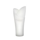 Vaso da Esterno Luminoso in Polietilene Bianco Made in Italy - Galileo Viadurini