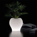 Vaso da Giardino Luminoso in Polietilene Bianco Made in Italy - Selva