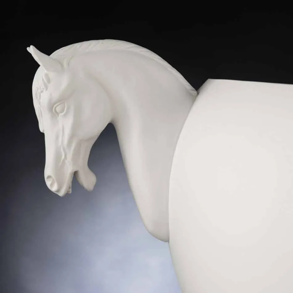 Vaso da Interno in Ceramica Bianca o Oro 24k Lavorata a Mano in Italia - Jacky Viadurini