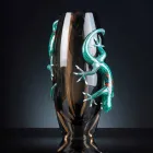 Vaso da Interno in Vetro Colorato con Gechi Fatto a Mano in Italia - Geco Viadurini