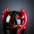 Vaso da Interno in Vetro Colorato con Gechi Fatto a Mano in Italia - Geco Viadurini