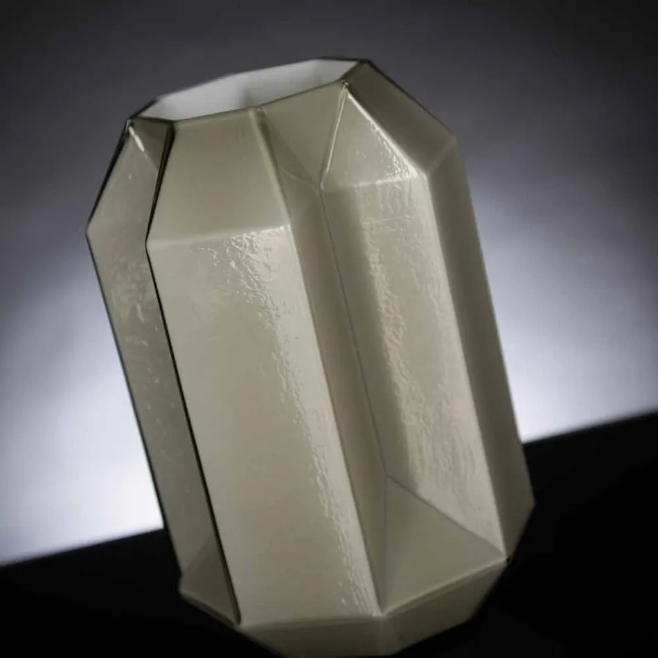 Vaso da Interno in Vetro Lucido Lavorato Artigianalmente in Italia - Flock Viadurini