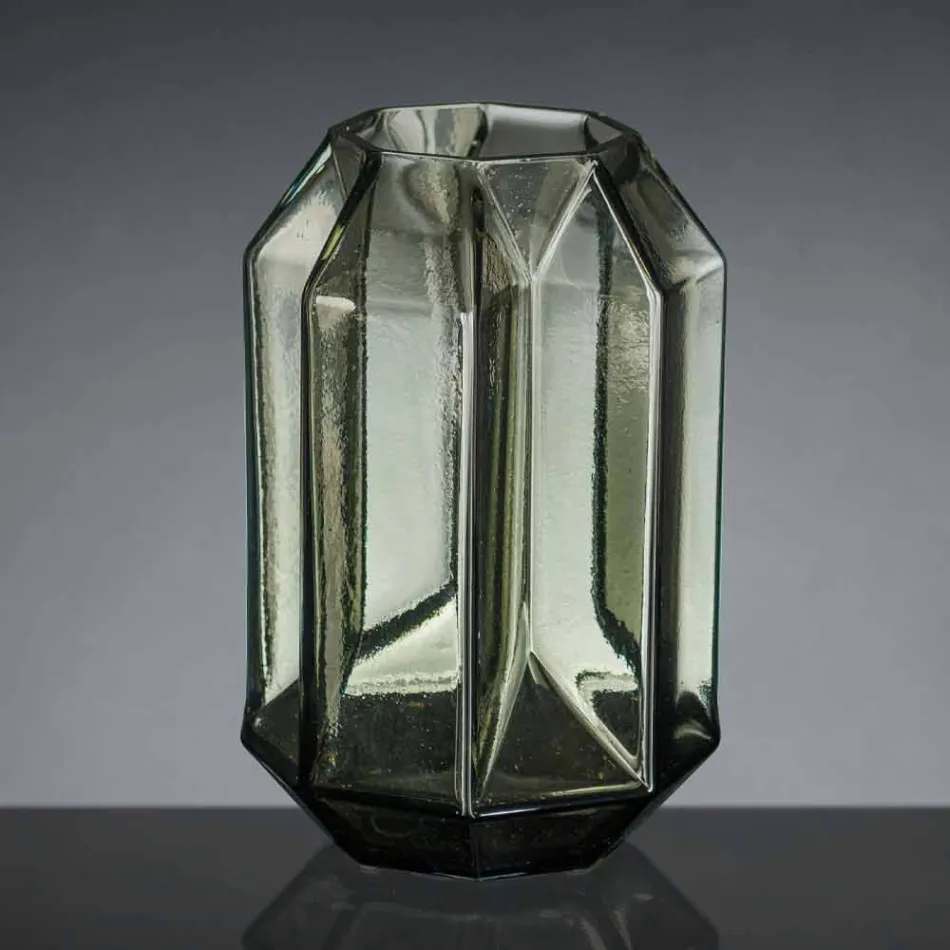 Vaso da Interno in Vetro Lucido Lavorato Artigianalmente in Italia - Flock Viadurini