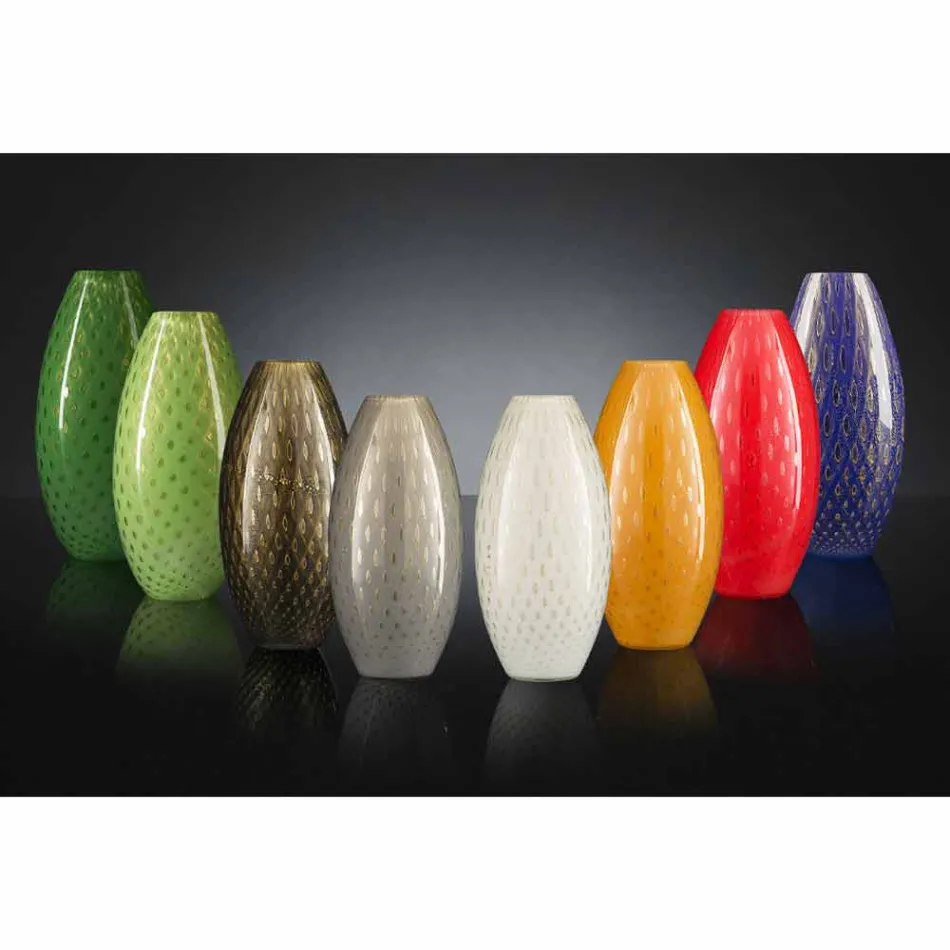 Vaso da Interno in Vetro Soffiato di Murano Colorato Made in Italy - Asper Viadurini
