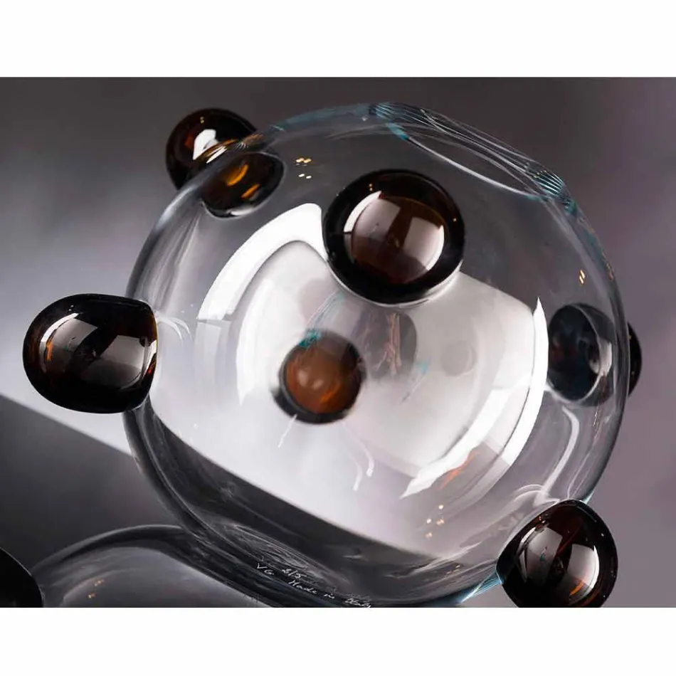 Vaso da Interno Tondo in Vetro Soffiato di Murano Realizzato in Italia - Astore Viadurini