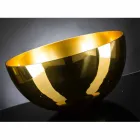 Vaso da Interno Tondo in Vetro Soffiato Finitura Oro 24k Made in Italy - Golden Viadurini