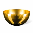 Vaso da Interno Tondo in Vetro Soffiato Finitura Oro 24k Made in Italy - Golden Viadurini