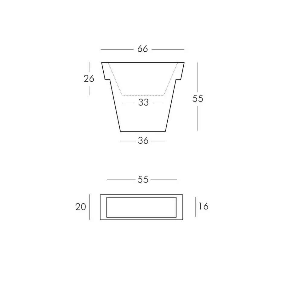 Vaso decorativo colorato Slide Il Vaso polietilene moderno made Italy Viadurini