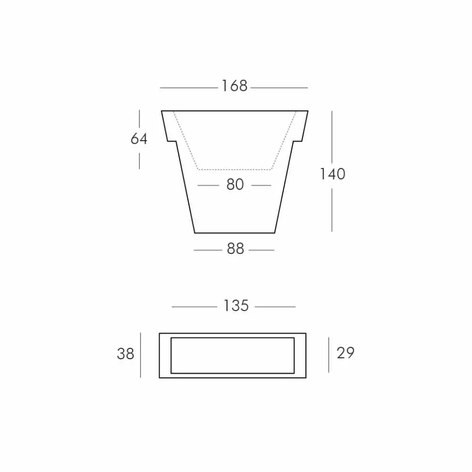 Vaso decorativo colorato Slide Il Vaso polietilene moderno made Italy Viadurini