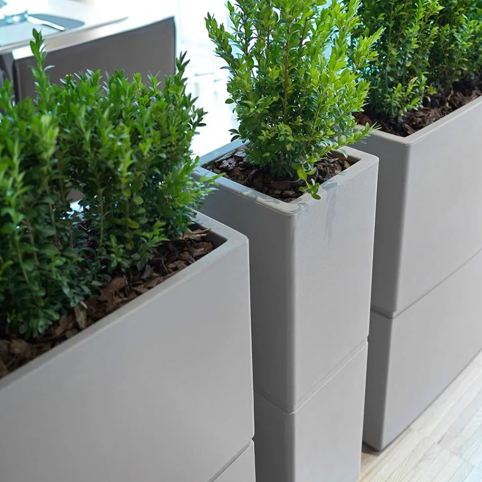 Vaso Decorativo da Interno in Polietilene 2 Misure Made in Italy - Lambo Viadurini