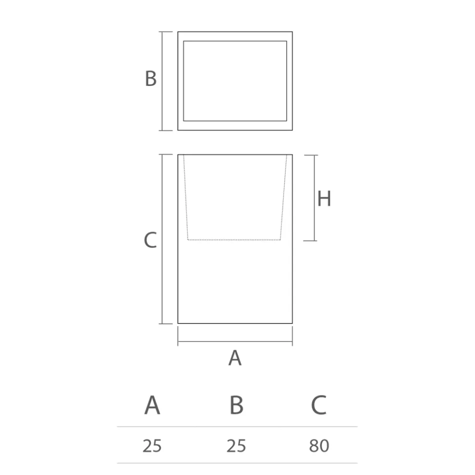 Vaso Decorativo da Interno in Polietilene 2 Misure Made in Italy - Lambo Viadurini