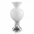 Vaso Decorativo da Interno in Vetro Bianco e Trasparente Made in Italy - Frodino