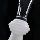 Vaso Decorativo da Interno in Vetro con Base Bianca Realizzato in Italia - Catia Viadurini