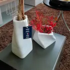 Vaso Decorativo di Design in Marmo Bardiglio o di Carrara Made in Italy - Prisma Viadurini