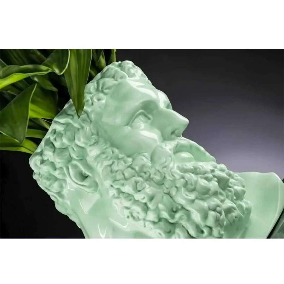 Vaso Decorativo in Ceramica Colorata Lavorata a Mano Made in Italy - Maciste Viadurini