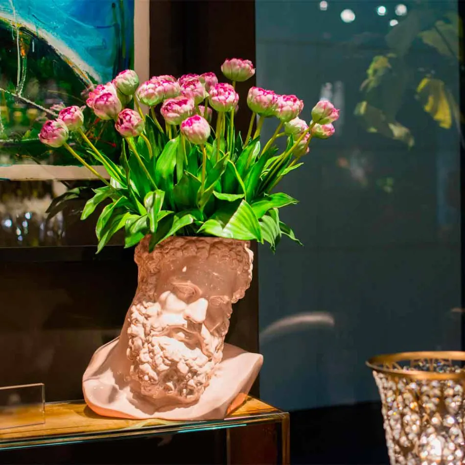 Vaso Decorativo in Ceramica Colorata Lavorata a Mano Made in Italy - Maciste Viadurini