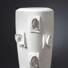 Vaso Decorativo in Ceramica con Decori Realizzato a Mano in Italia - Capuano Viadurini