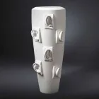Vaso Decorativo in Ceramica con Decori Realizzato a Mano in Italia - Capuano Viadurini
