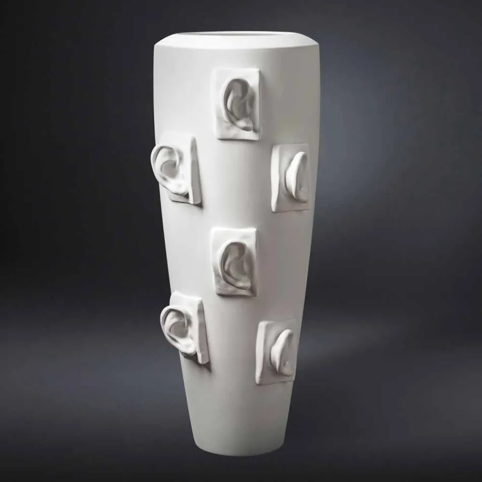Vaso Decorativo in Ceramica con Decori Realizzato a Mano in Italia - Capuano Viadurini