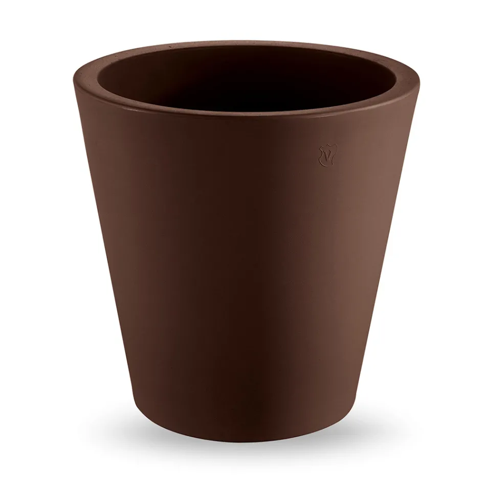 Vaso Decorativo in Polietilene Colorato Rotondo Made in Italy - Mengo Viadurini