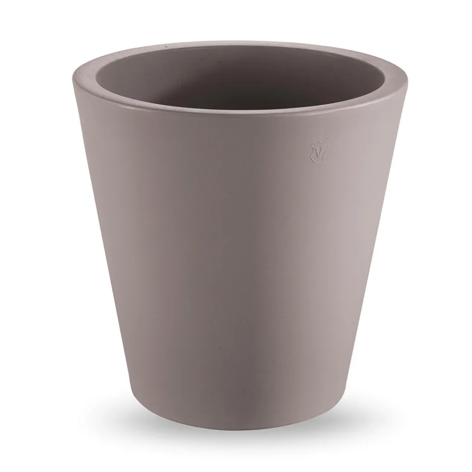 Vaso Decorativo in Polietilene Colorato Rotondo Made in Italy - Mengo Viadurini