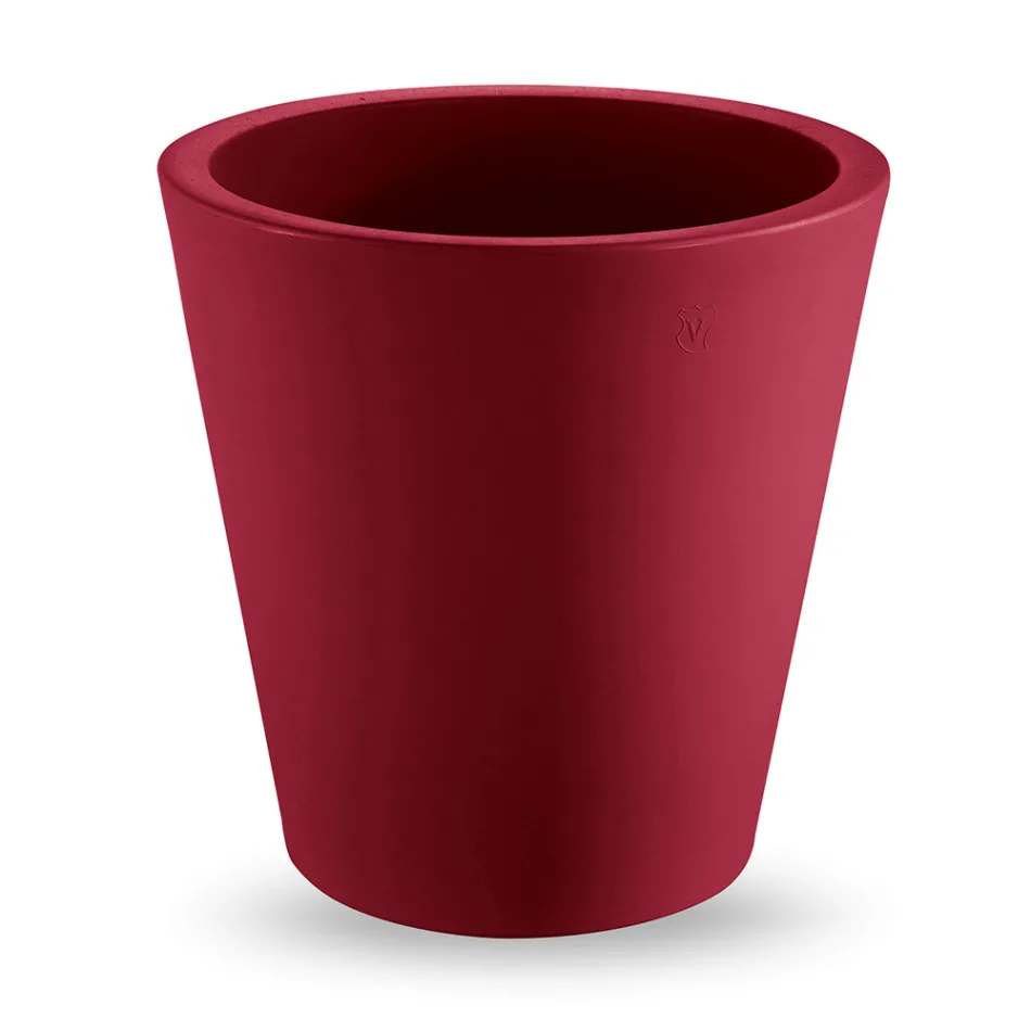 Vaso Decorativo in Polietilene Colorato Rotondo Made in Italy - Mengo Viadurini