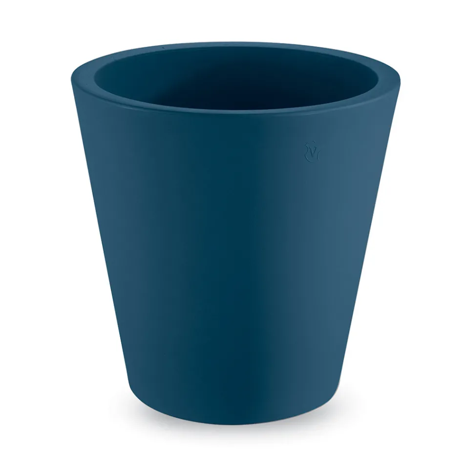 Vaso Decorativo in Polietilene Colorato Rotondo Made in Italy - Mengo Viadurini