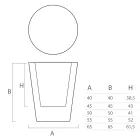 Vaso Decorativo in Polietilene Colorato Rotondo Made in Italy - Mengo Viadurini