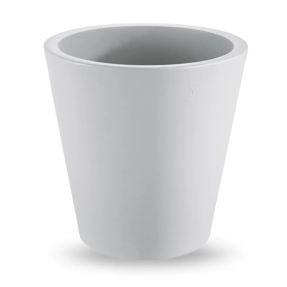 Vaso Decorativo in Polietilene Colorato Rotondo Made in Italy - Mengo Viadurini