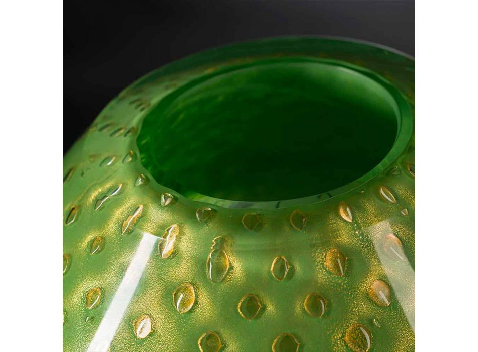 Vaso Decorativo in Vetro Soffiato di Murano Colorato Made in Italy - Barletta Viadurini