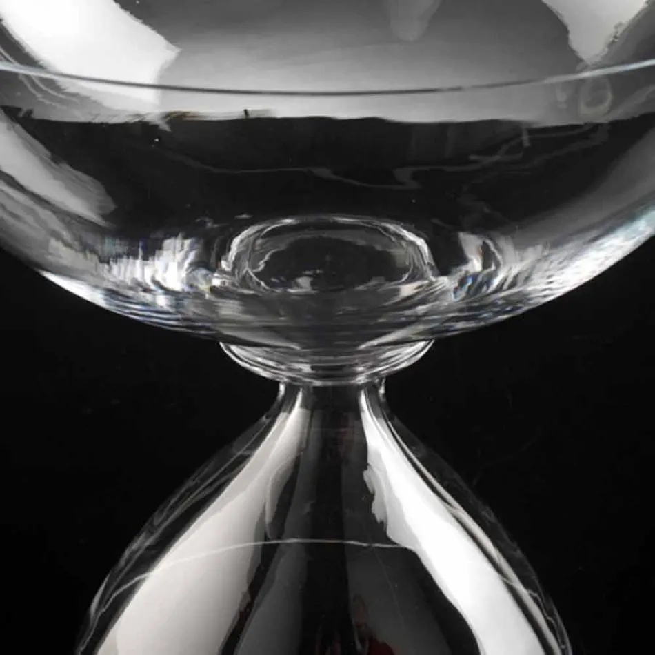 Vaso Decorativo in Vetro Soffiato Lavorato Artigianalmente in Italia - Serena Viadurini