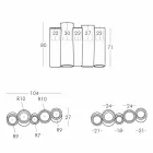 Vaso decorativo luminoso Slide Bamboo di design moderno made in Italy Viadurini