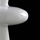 Vaso Decorativo Moderno in Ceramica Bianca Lavorata a Mano in Italia - Tulipo Viadurini