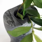 Vaso Decorativo Moderno in Marmo Bardiglio Fiorito Made in Italy - Dido Viadurini