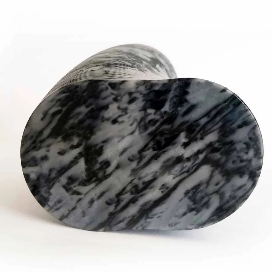 Vaso Decorativo Moderno in Marmo Bardiglio Fiorito Made in Italy - Dido Viadurini