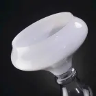 Vaso Decorativo Moderno in Vetro Bianco e Trasparente Made in Italy - Vulcano Viadurini