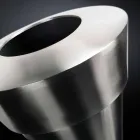 Vaso Decorativo per Interni in Acciaio Satinato Realizzato in Italia - Gardeno Viadurini