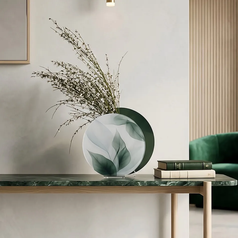Vaso Decorativo Tondo in Metacrilato Green Cast Made in Italy - Viridis Viadurini