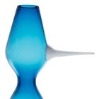 Vaso di Design Moderno in Vetro Soffiato di Murano Blu Made in Italy - Nose Viadurini