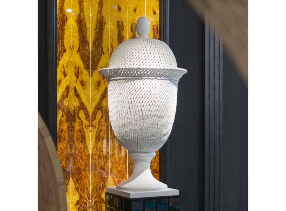 Vaso Elegante per Interni in Ceramica Lavorata a Mano Made in Italy - Napoleone Viadurini