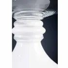 Vaso Elegante per Interni in Vetro Bianco e Trasparente Made in Italy - Allegra Viadurini