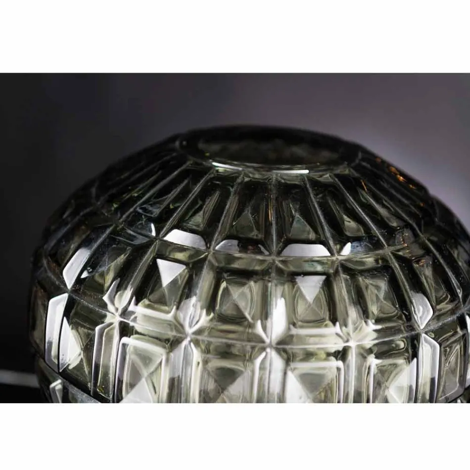 Vaso Elegante per Interni in Vetro Lavorato a Mano Made in Italy - Clarabella Viadurini