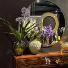 Vaso Elegante per Interni in Vetro Lavorato a Mano Made in Italy - Clarabella Viadurini