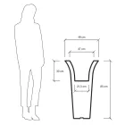 Vaso Fioriera da Giardino Rotondo in Polietilene Made in Italy - Tremont Viadurini