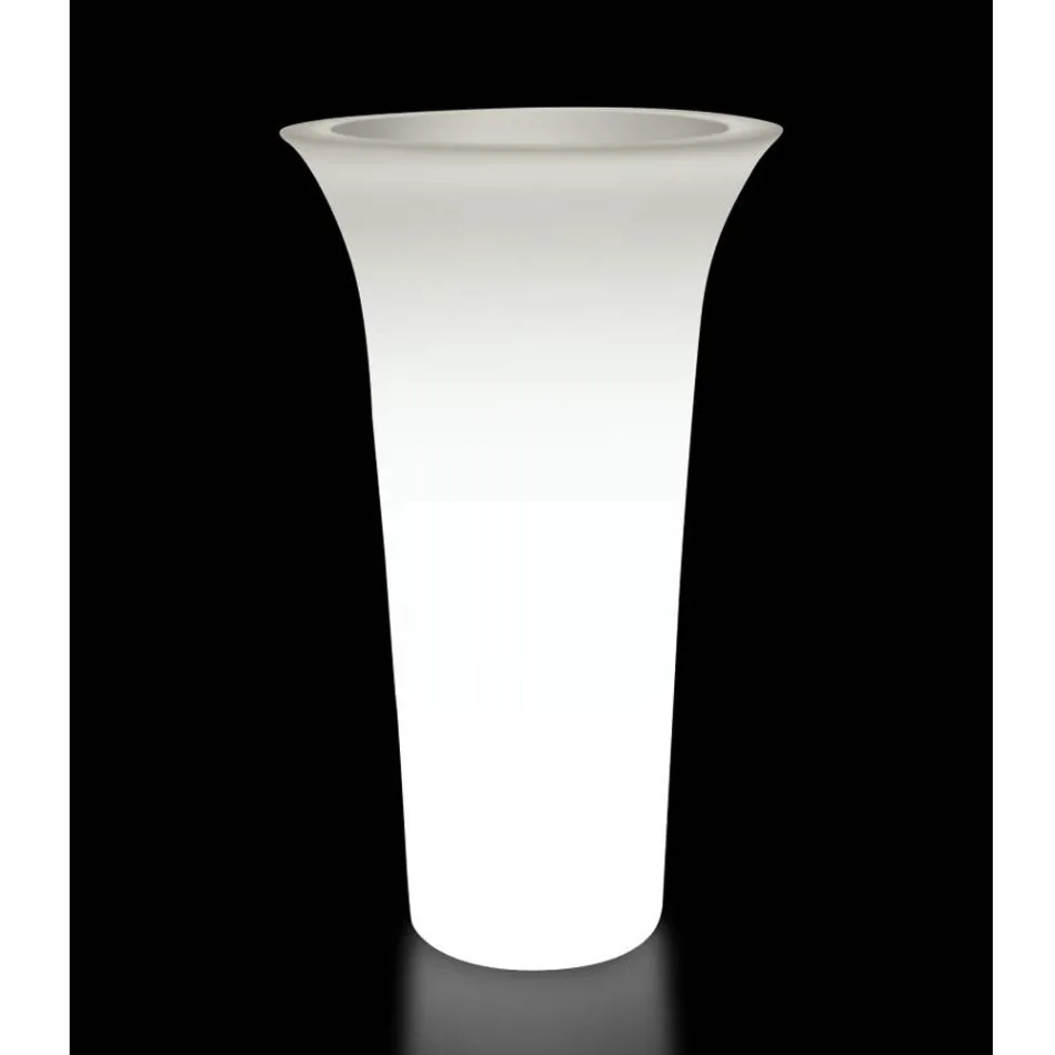 Vaso Fioriera da Giardino Rotondo in Polietilene Made in Italy - Tremont Viadurini